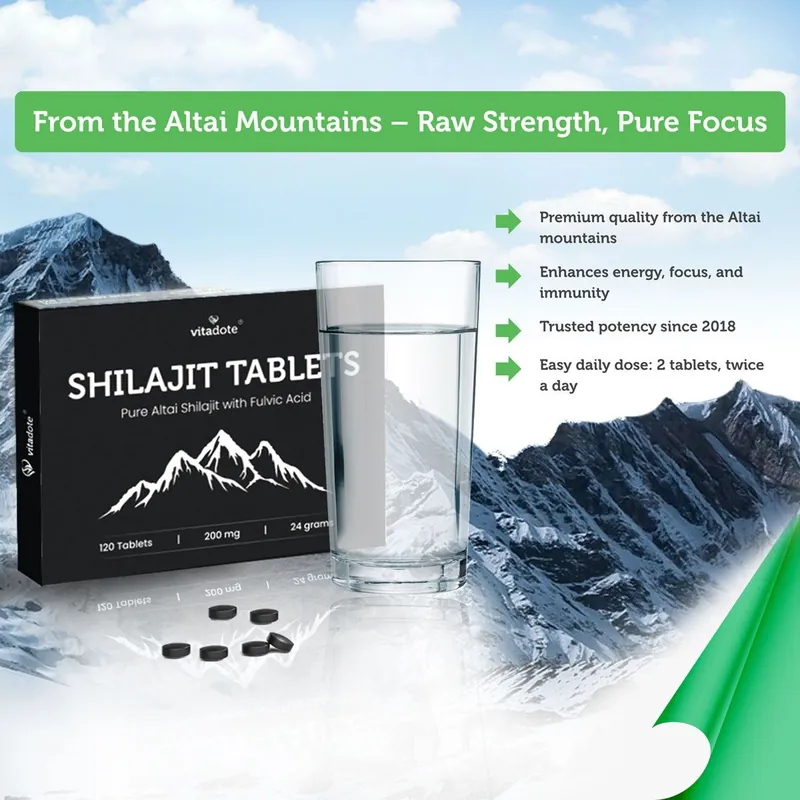 Altai Shilajit Tablets for Energy and Focus
