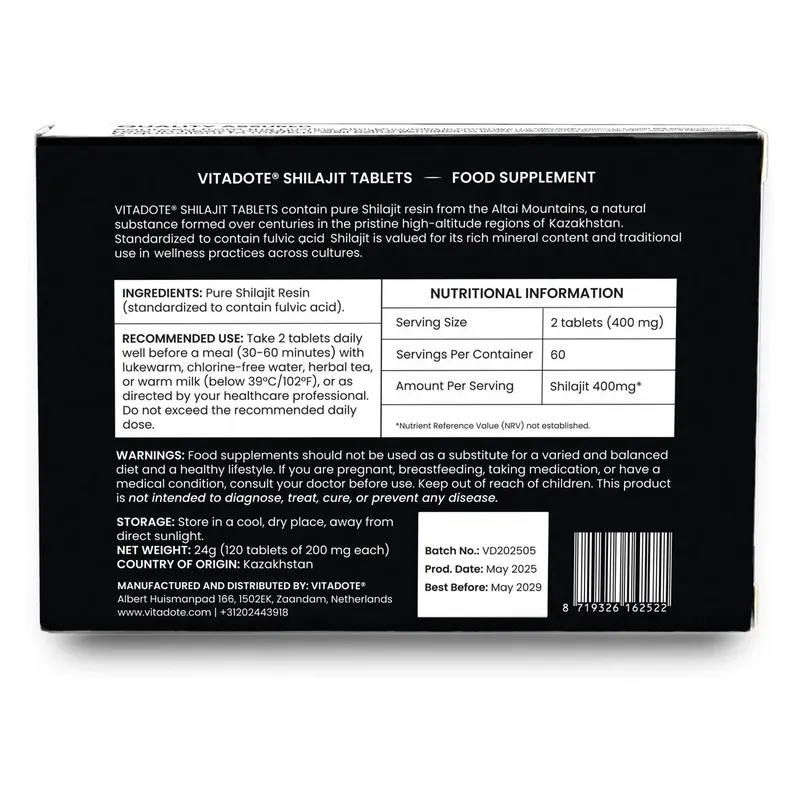 Vegan Altai Shilajit Stamina Support